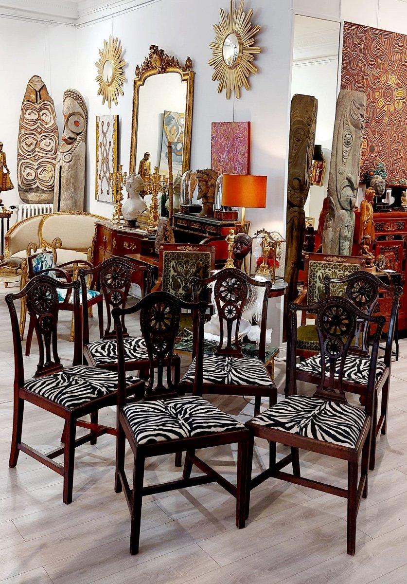 Ensemble de 6 chaises du 19e siècle provenant de la maison Krieger, Paris  Bon état - En vente à NICE, FR