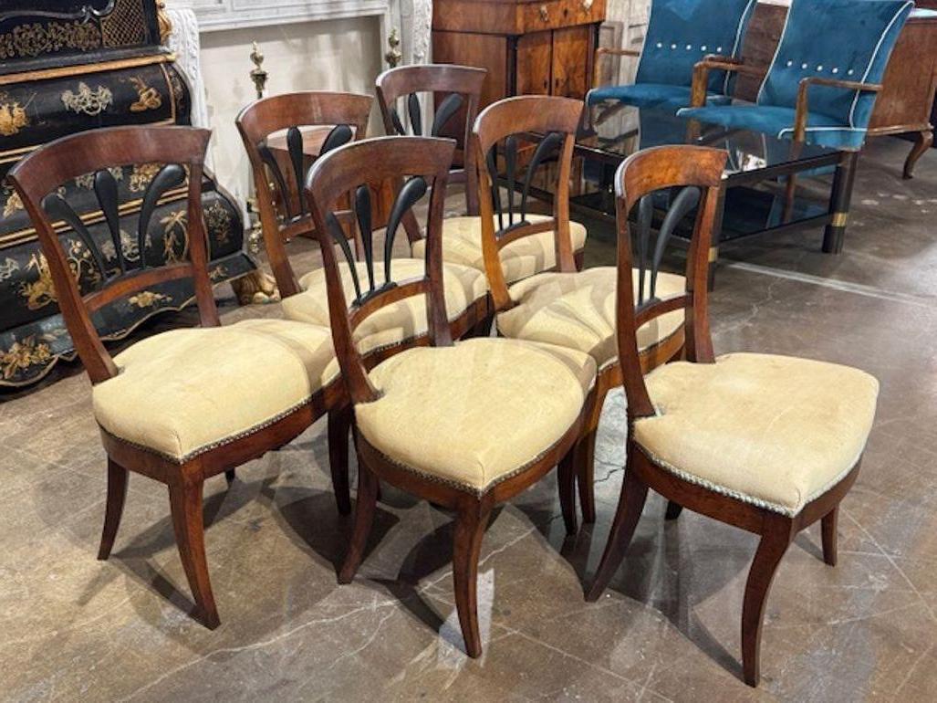 Set di 6 sedie da pranzo Biedermeier tedesche del XIX secolo in vendita 1