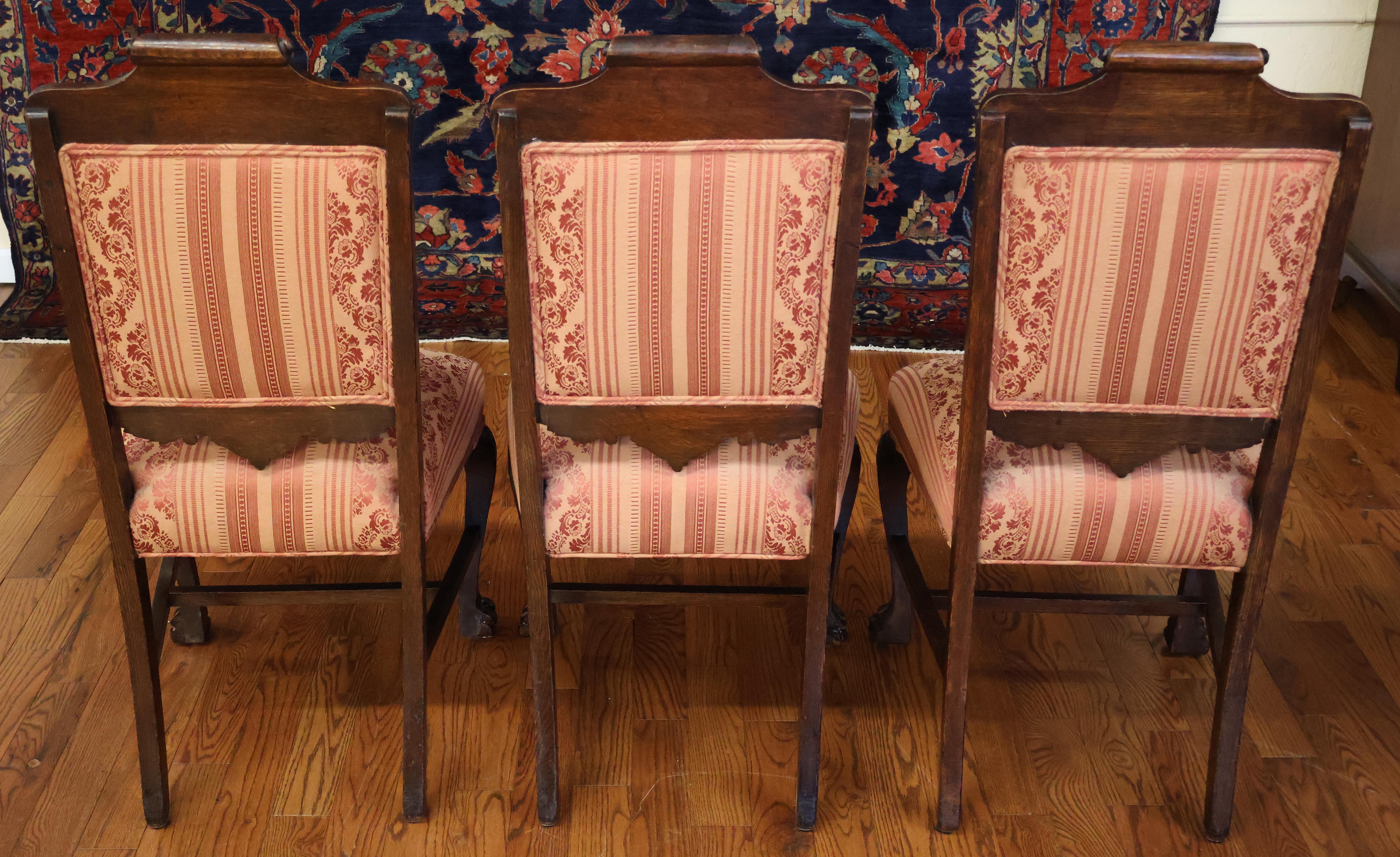 Set di 6 sedie da pranzo intagliate in stile rinascimentale in Oak Tiger del 19° secolo in vendita 10