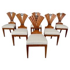 19th Century Fine Set of Six Biedermeier Chairs. Vienna, c. 1820-25.
