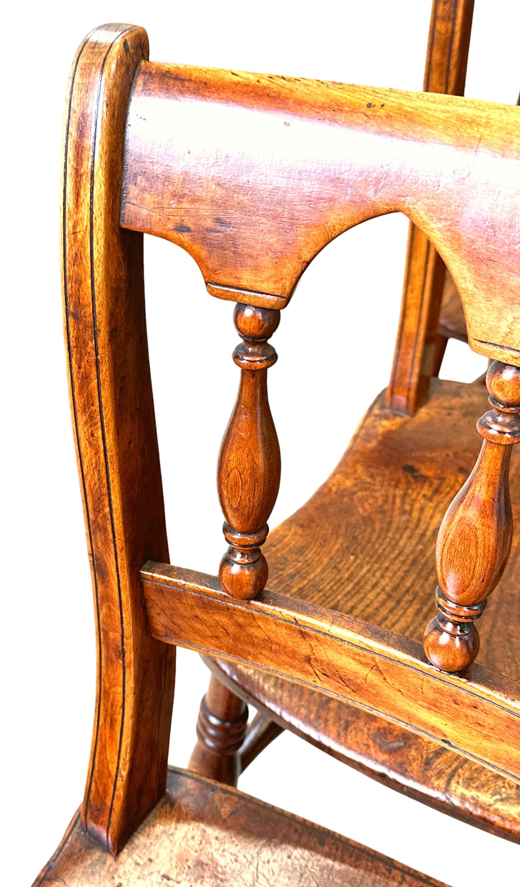 English 19th Century Set Of 8 Kitchen Dining Chairs