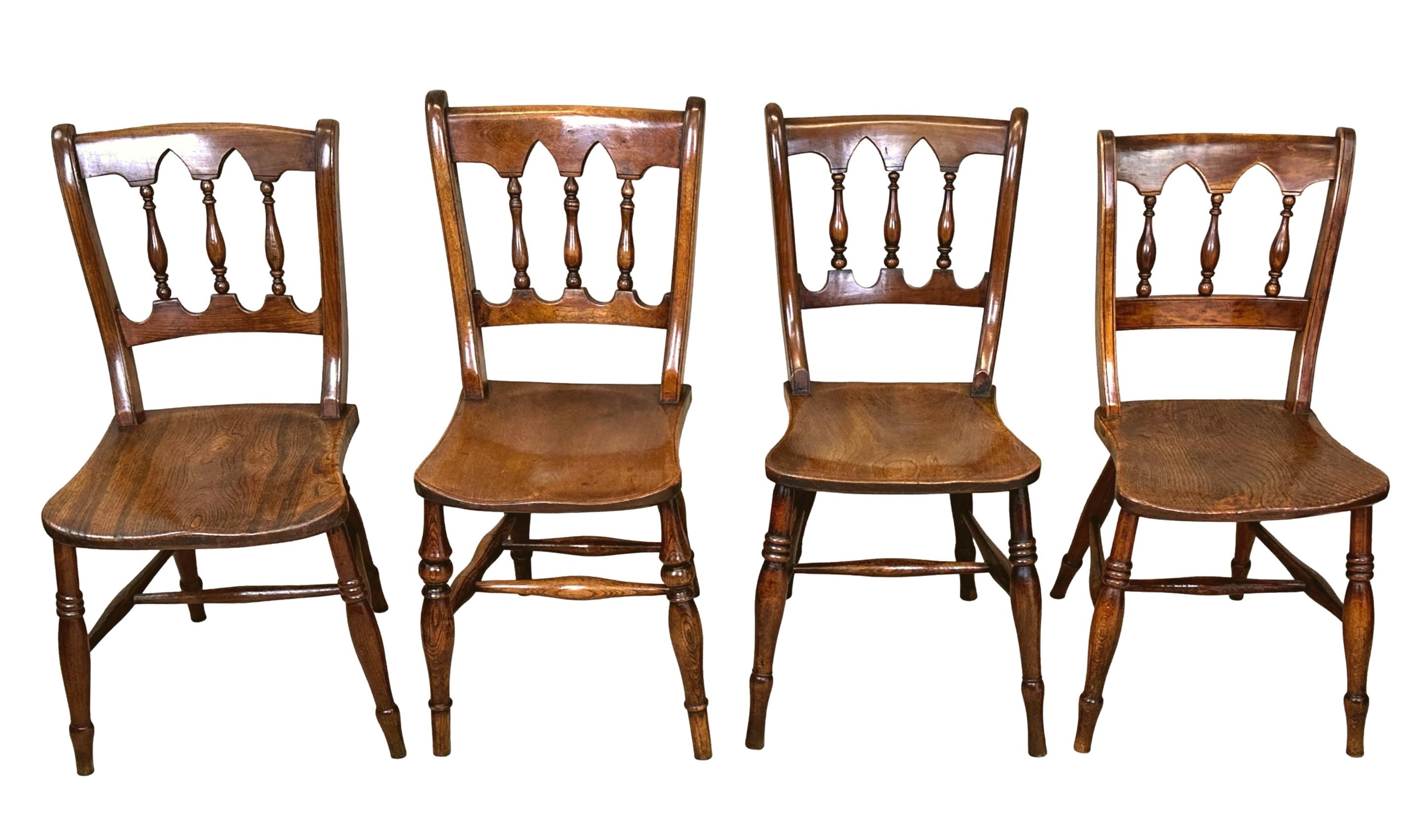 19th Century Set Of 8 Kitchen Dining Chairs In Good Condition In Bedfordshire, GB