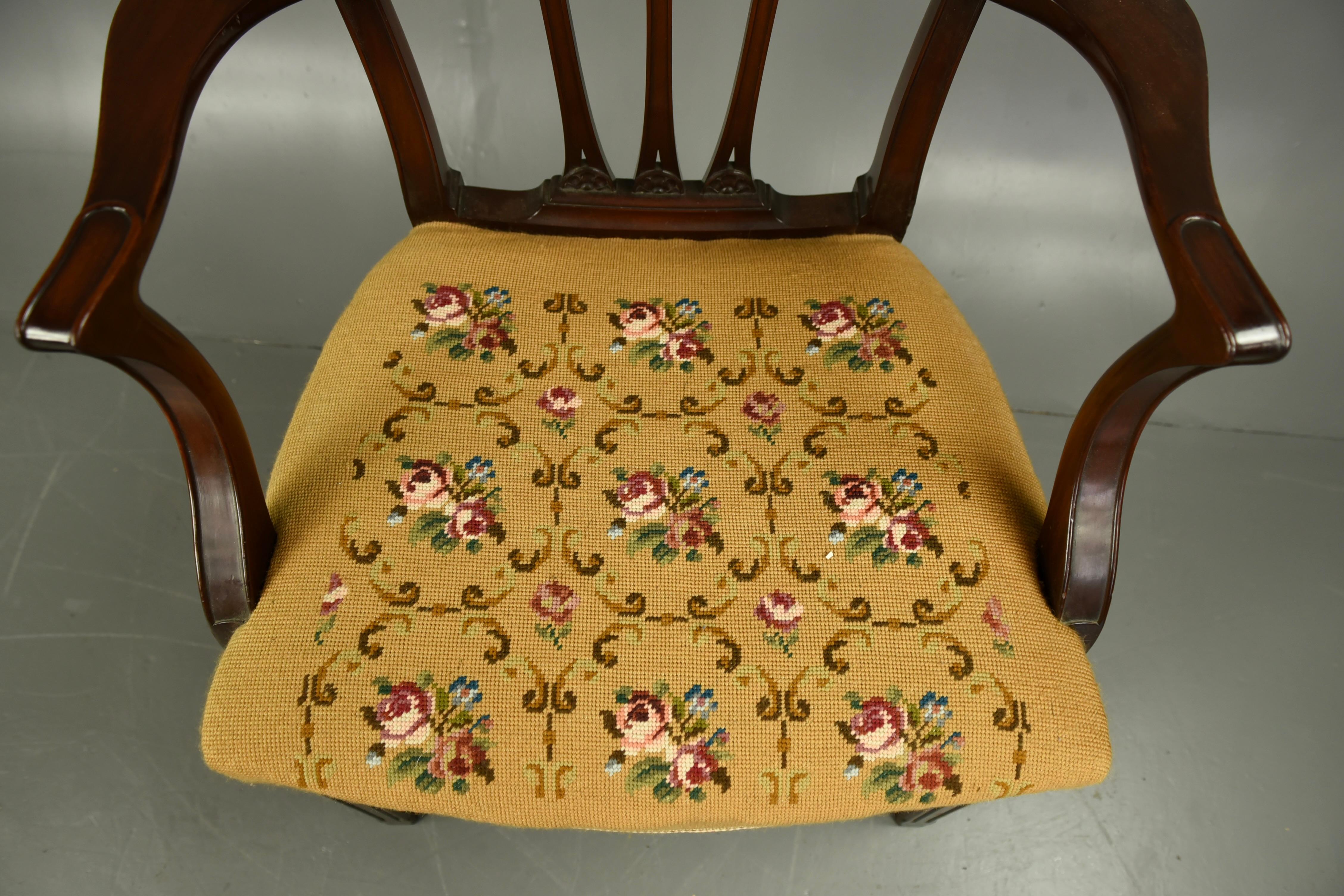 19th century set of 8 mahogany Hepplewhite style dining chairs For Sale 2
