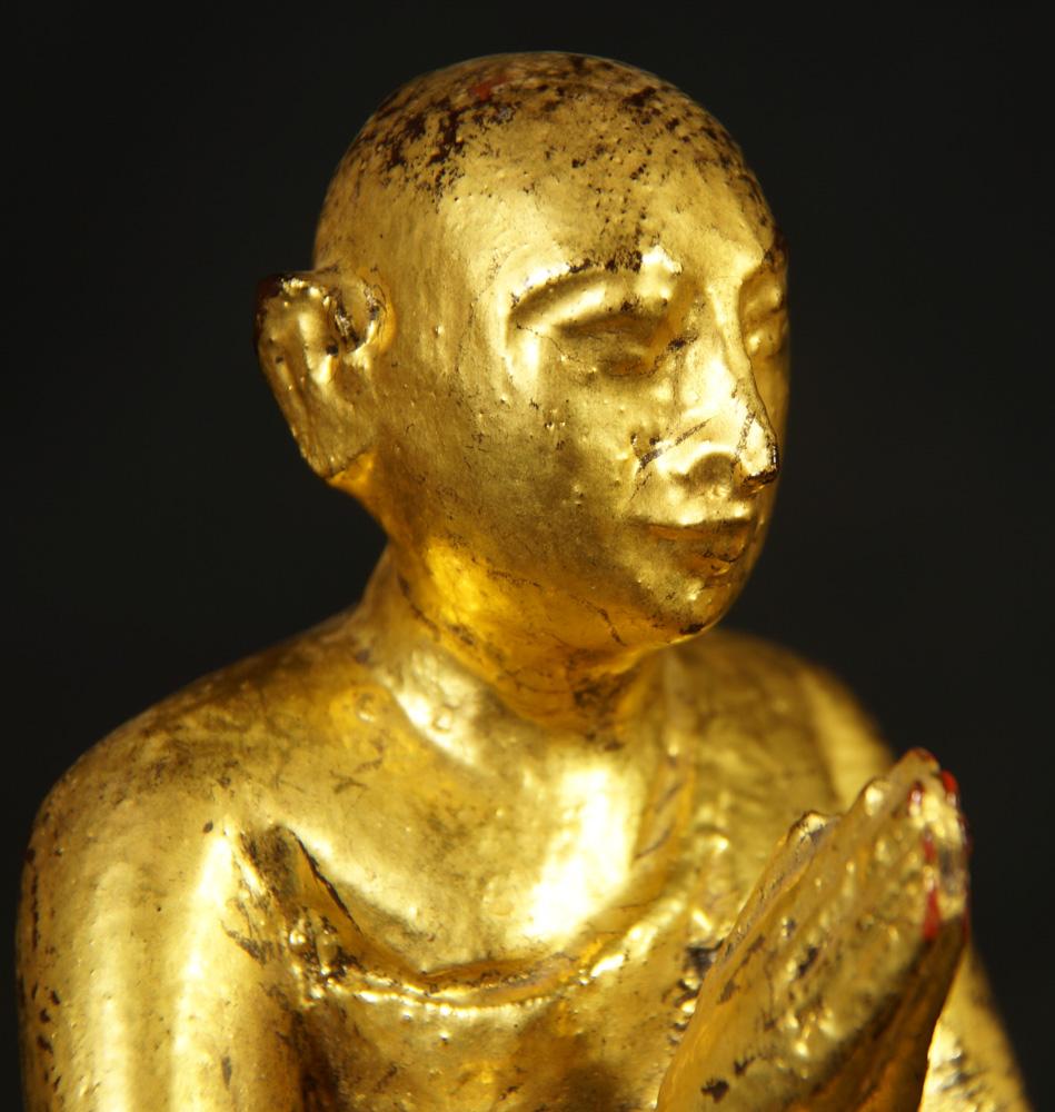 Indien 19e siècle Ensemble de statues de moines antiques de Birmanie en vente