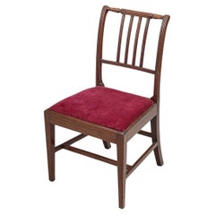 Siglo XIX Conjunto de ocho sillas de comedor de caoba corcho