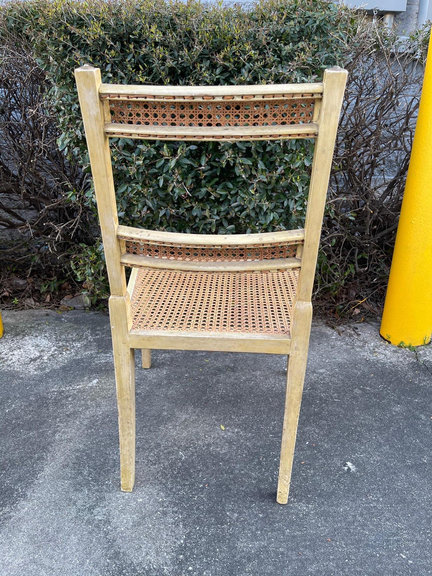 19th Century Set of Eight English Gilt and Painted Decoration Chairs For Sale 11