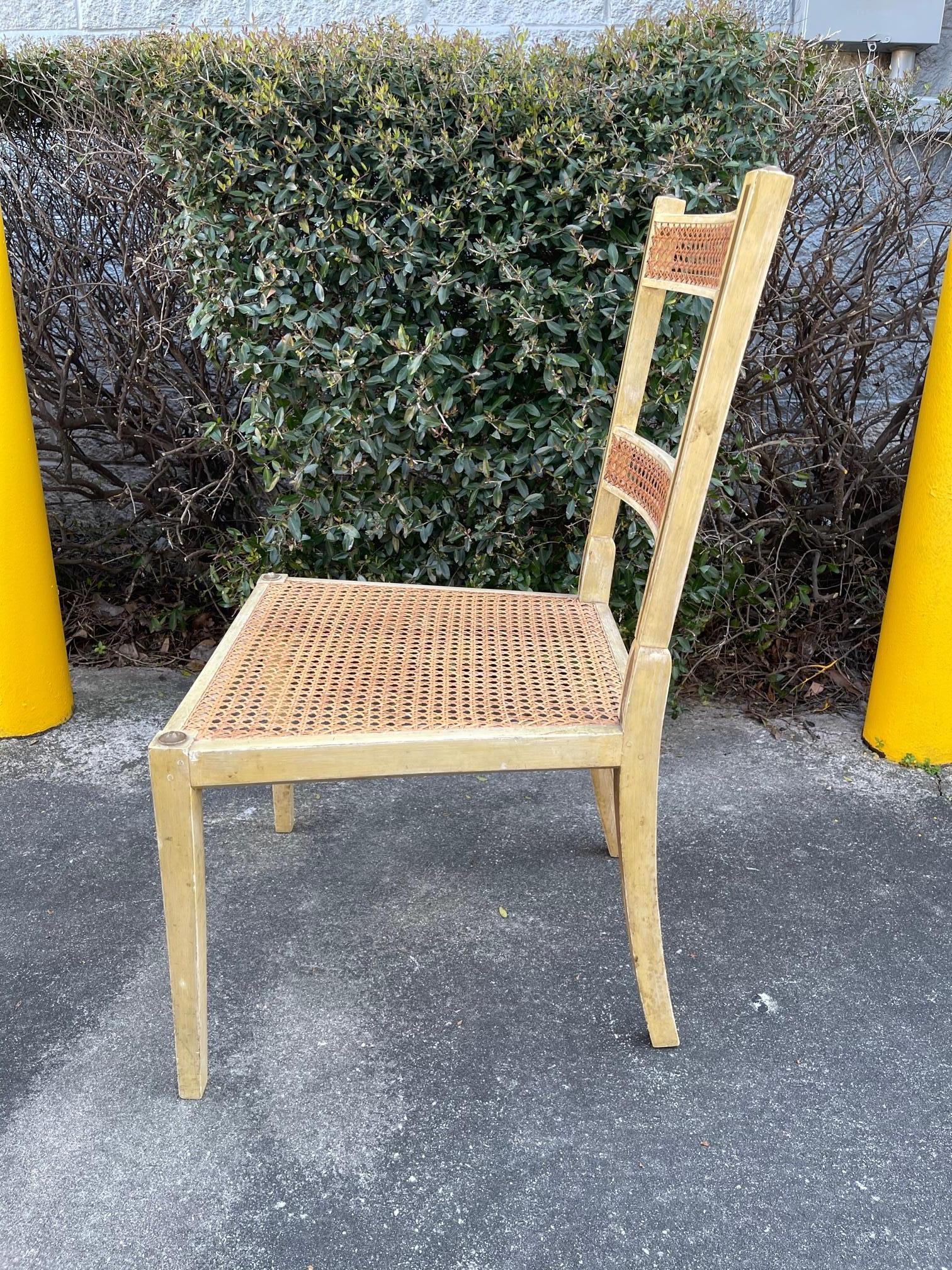 19th Century Set of Eight English Gilt and Painted Decoration Chairs For Sale 16