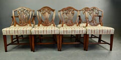 19th century set of eight Georgian Hepplewhite dining chairs