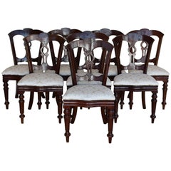 19th Century Set of Eight Mahogany Dining Chairs 19th Century Set of Eight Mahogany Dining Chairs