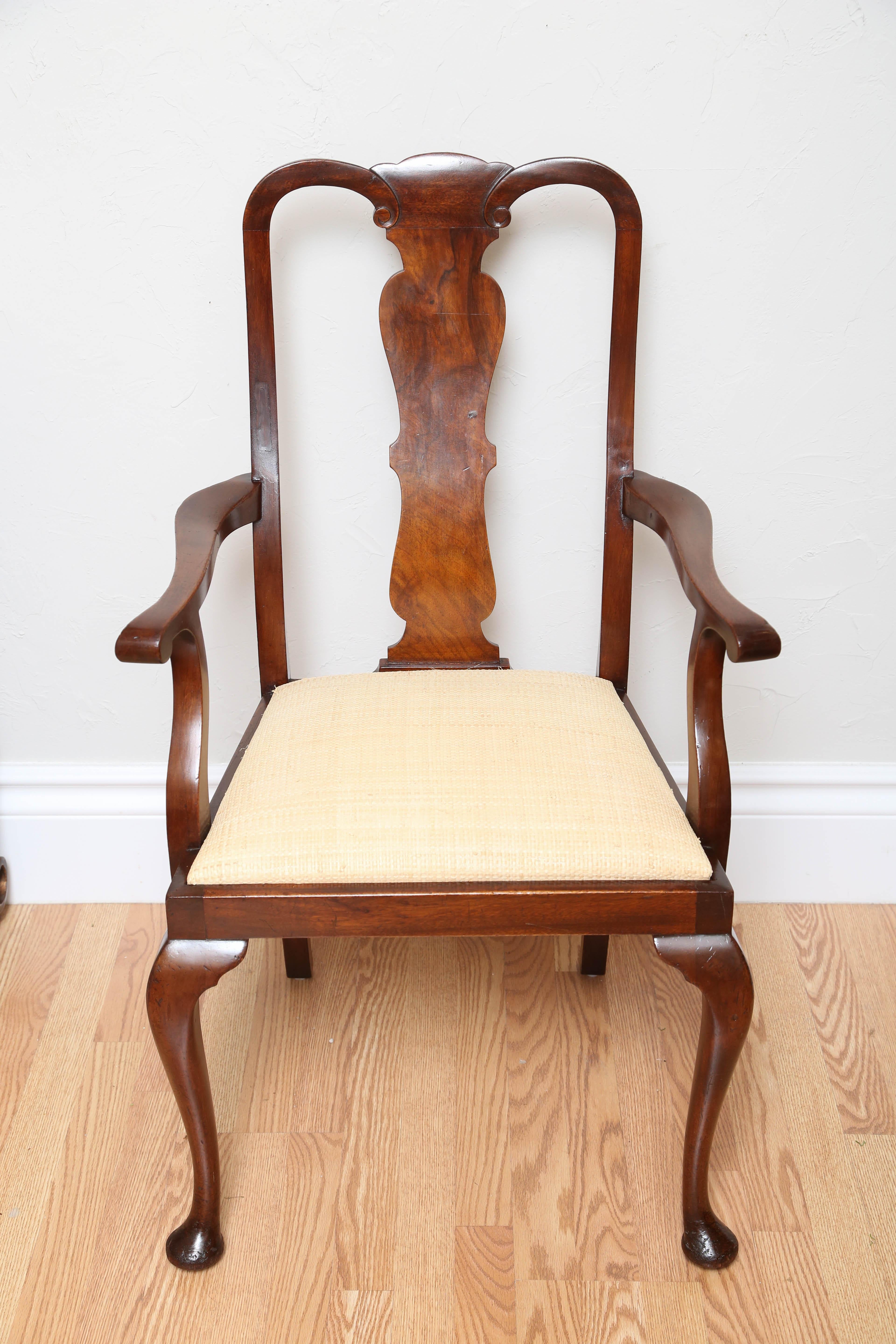 19th Century Set of Eight Queen Anne Style Dining Chairs 1