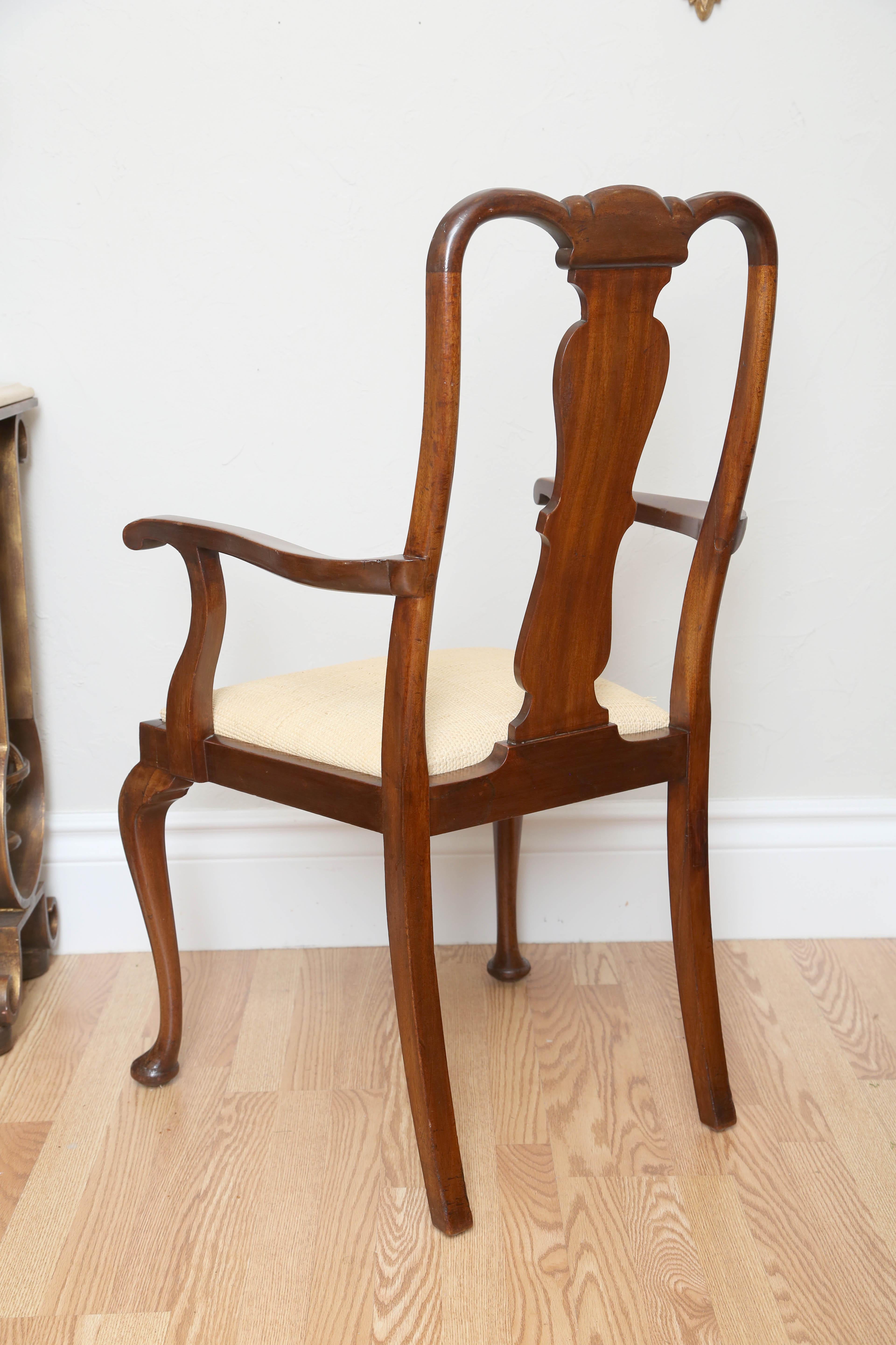 19th Century Set of Eight Queen Anne Style Dining Chairs 5