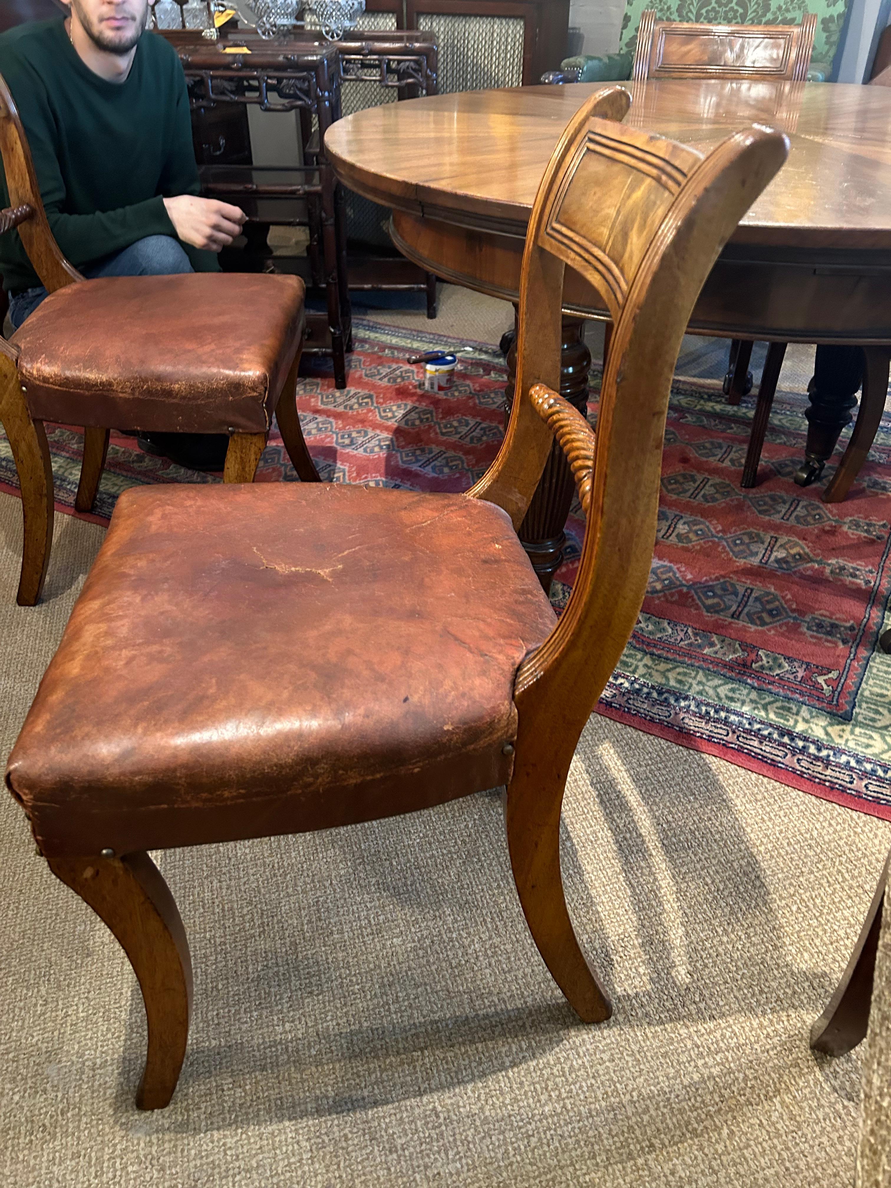 19th Century Set of Eight Regency Period Dining Chairs For Sale 1