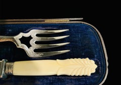 19th Century Set Of Fishing Fork And Knife