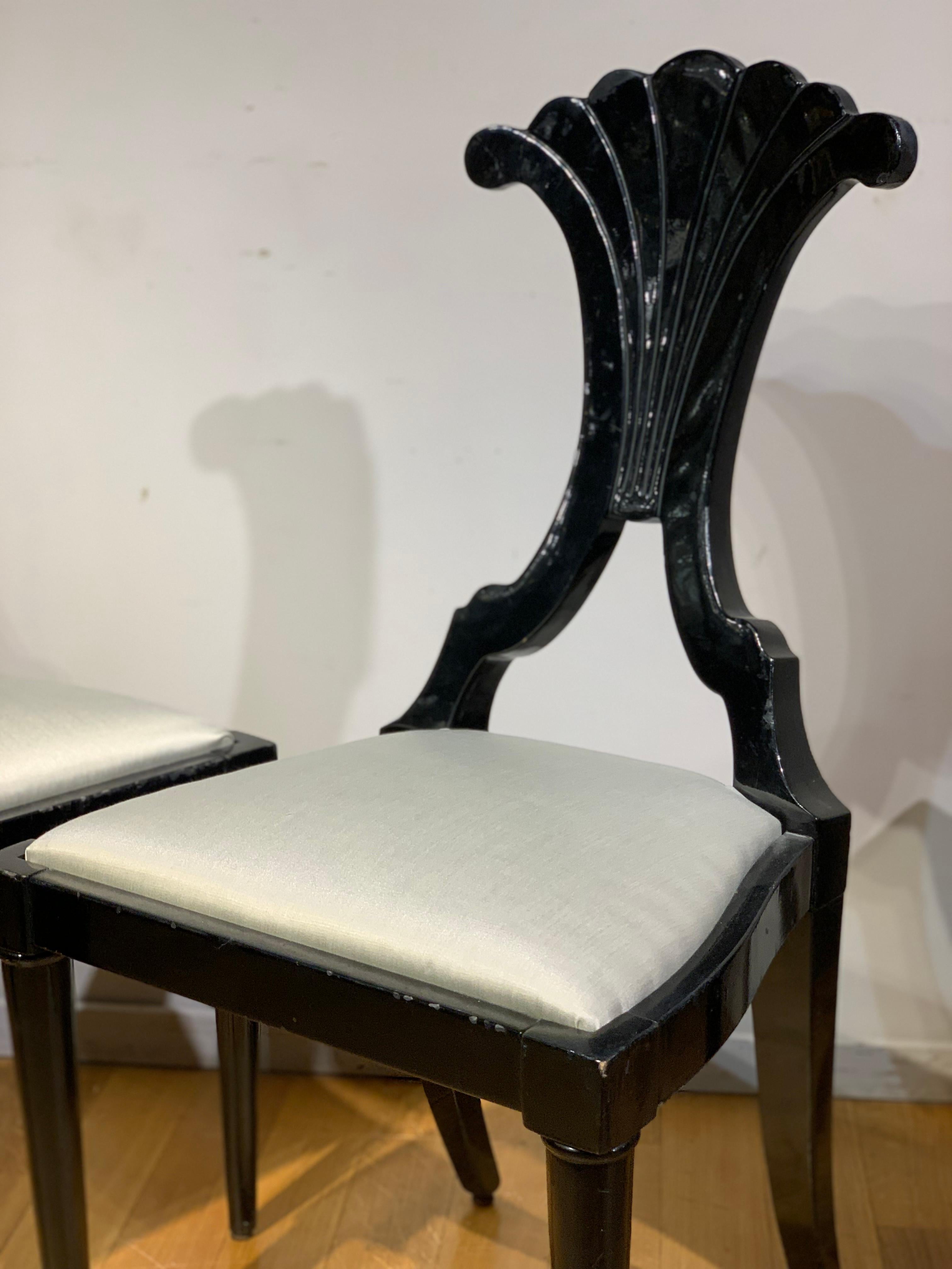 19th CENTURY SET OF FOUR BIEDERMEIER CHAIRS  In Good Condition For Sale In Firenze, FI