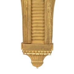 Set di quattro applique francesi del XIX secolo in stile Luigi XVI, dorate, 1870 ca.