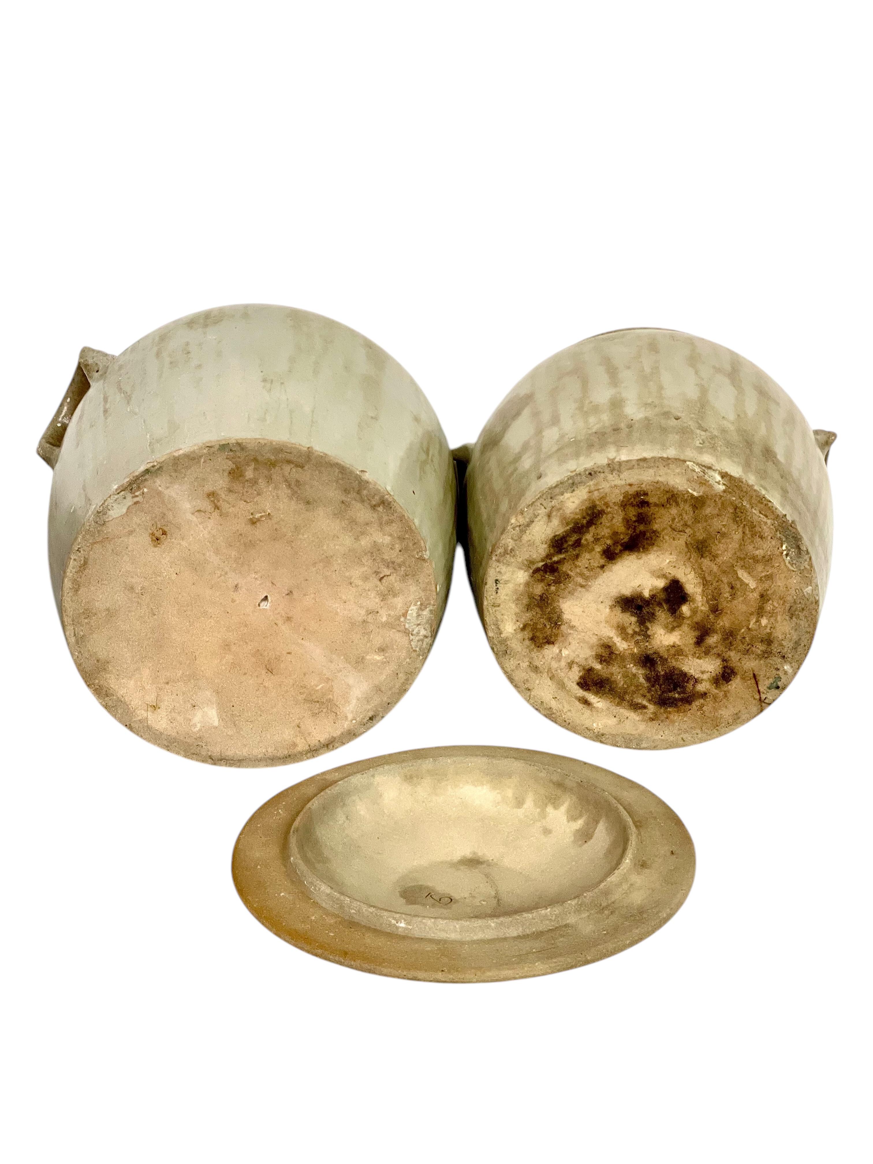 Céramique Ensemble de quatre pots à confit en terre cuite vernissée du 19e siècle en vente