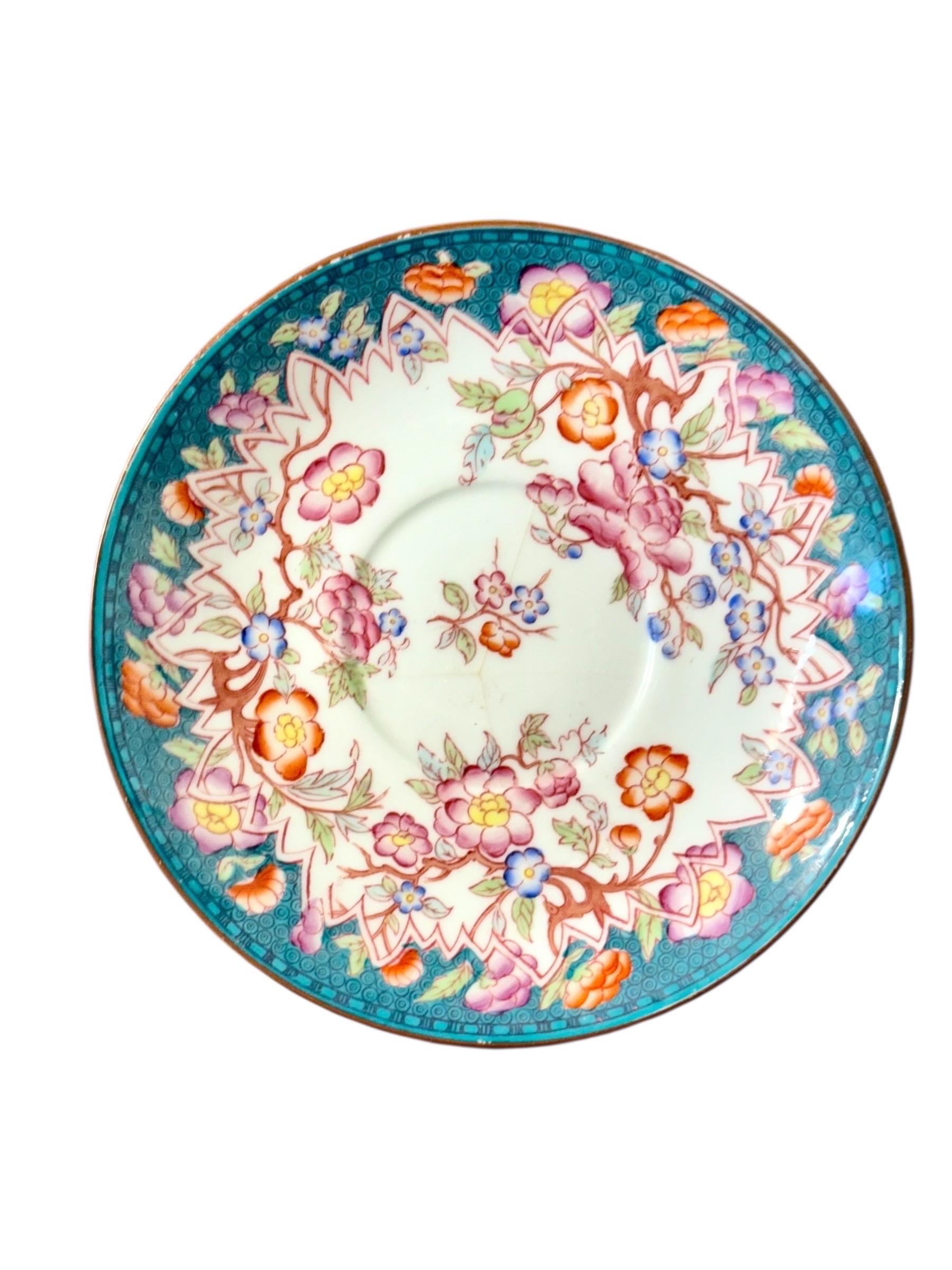 Set di quattro tazze e piattini demitasse policromi Samson Paris del XIX secolo in vendita 4