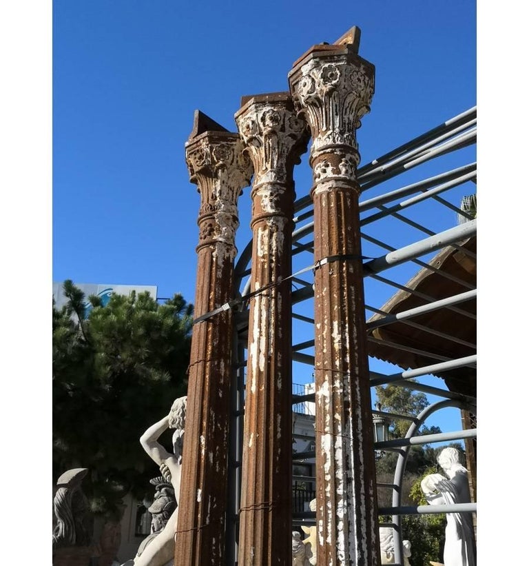 19th Century Set of Seven Cast Iron Columns For Sale at 1stdibs