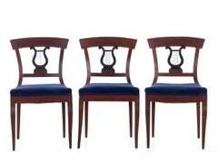 19th Century Set of Six Biedermeier Style Antique Dining Chairs
