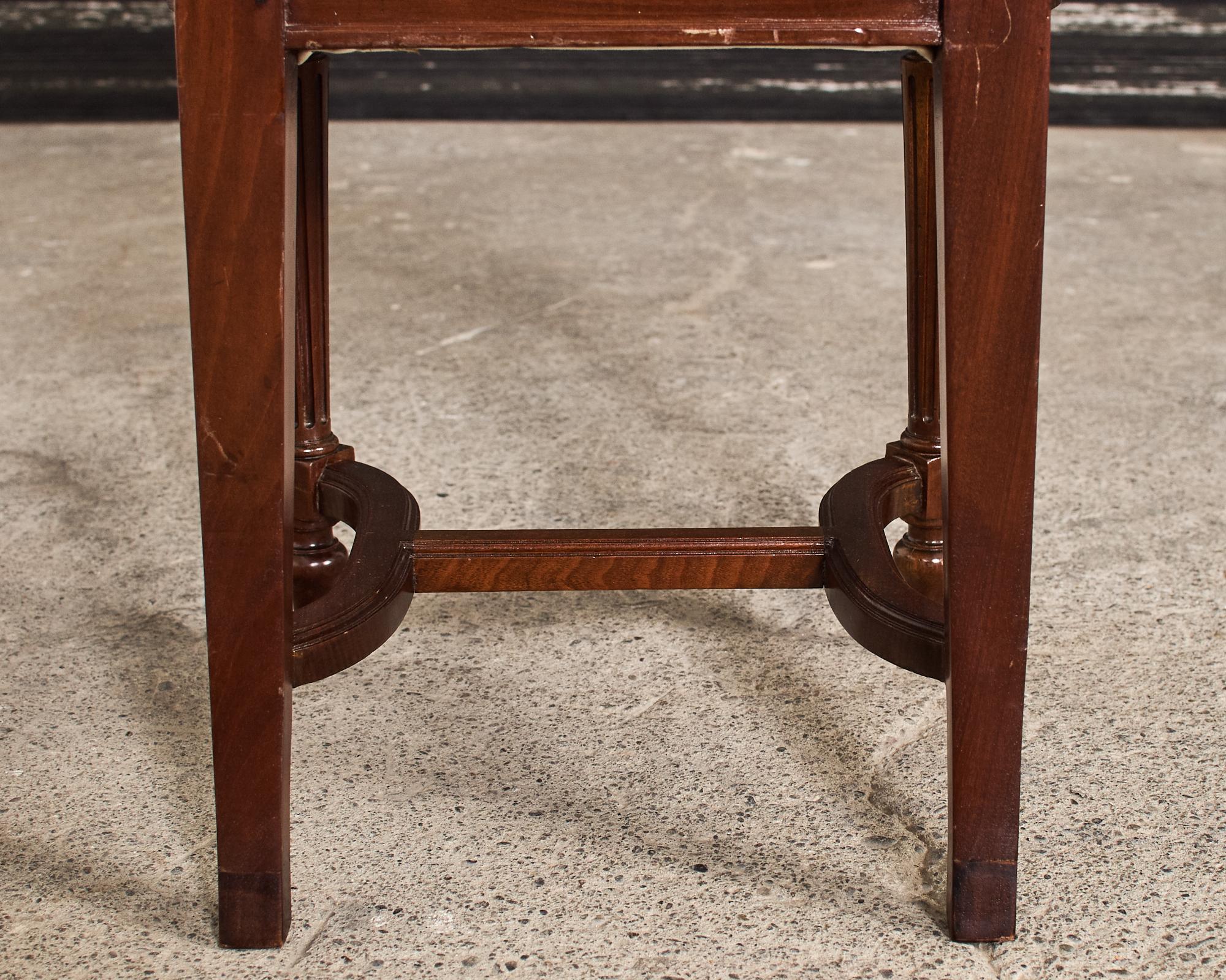 19th Century Set of Six Directoire Style Mahogany Dining Chairs  For Sale 10
