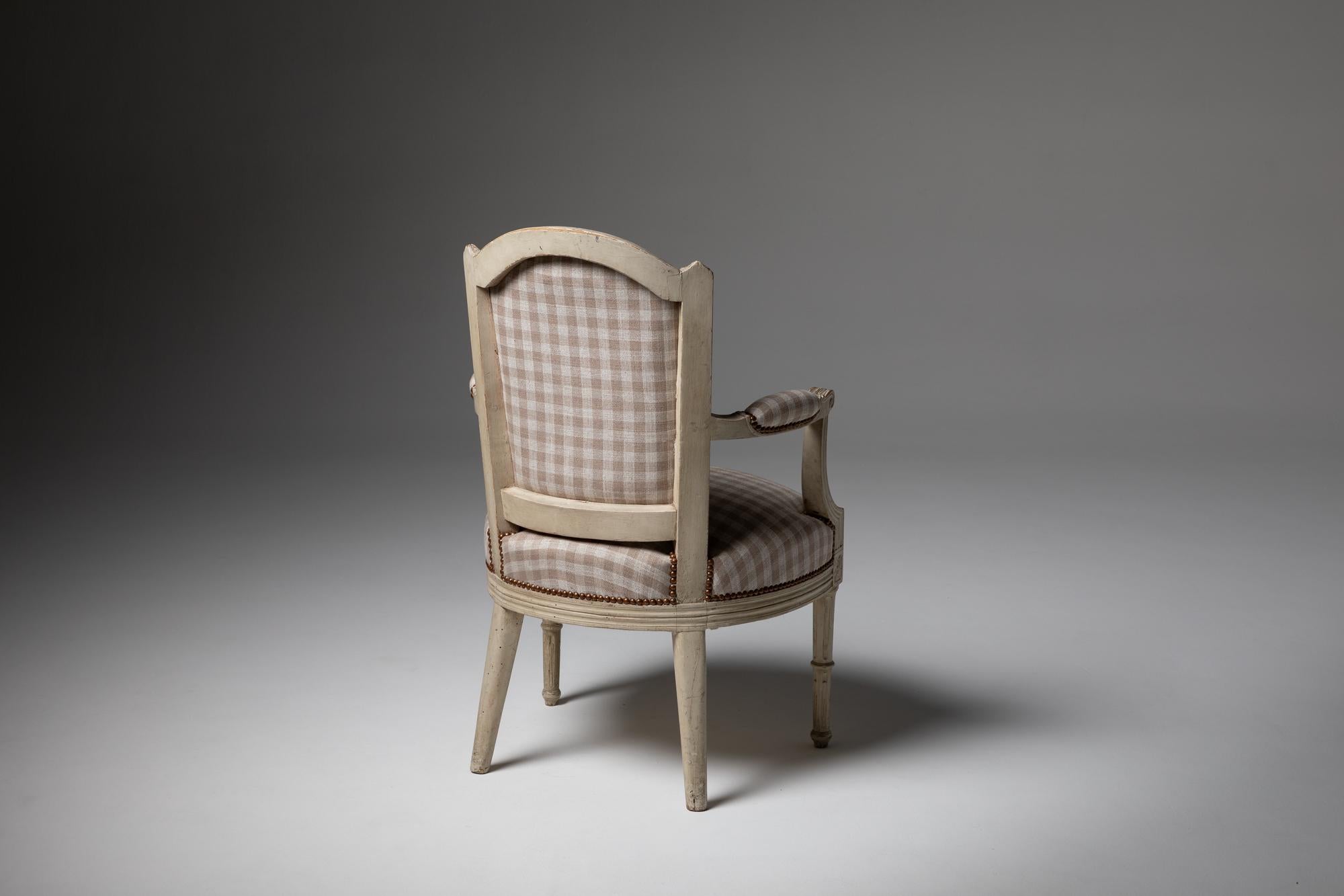 Set di sei poltrone francesi in stile Luigi XVI del XIX secolo in vendita 2