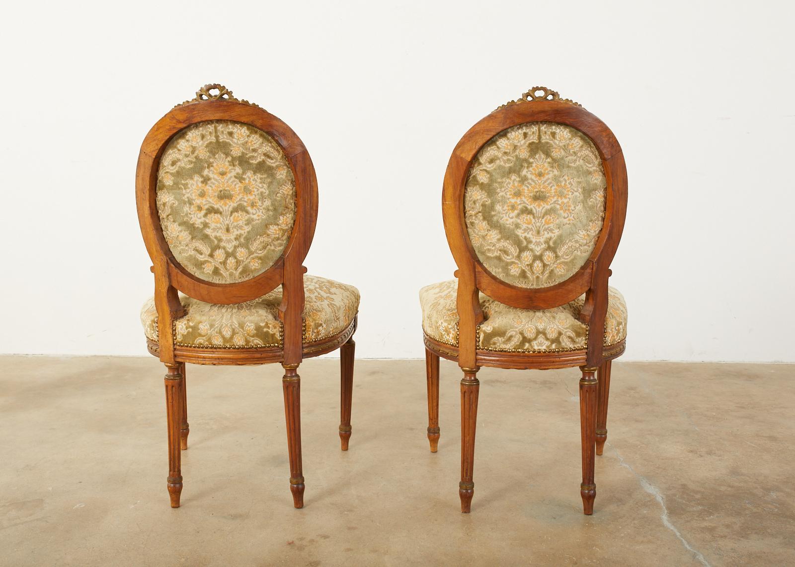 19th Century Set of Six French Louis XVI Style Dining Chairs 15
