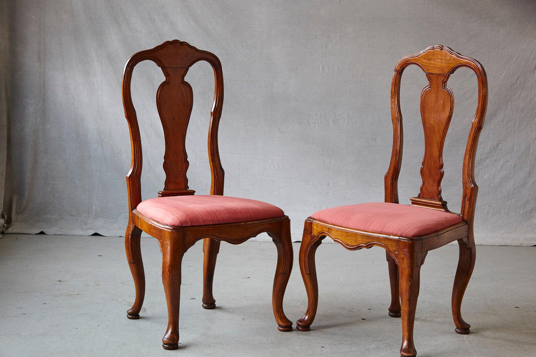 19th Century Set of Six Louis XIV French Country Style Carved Walnut Chairs 2