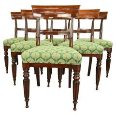 Antique 19th century set of six Regency dining chairs 