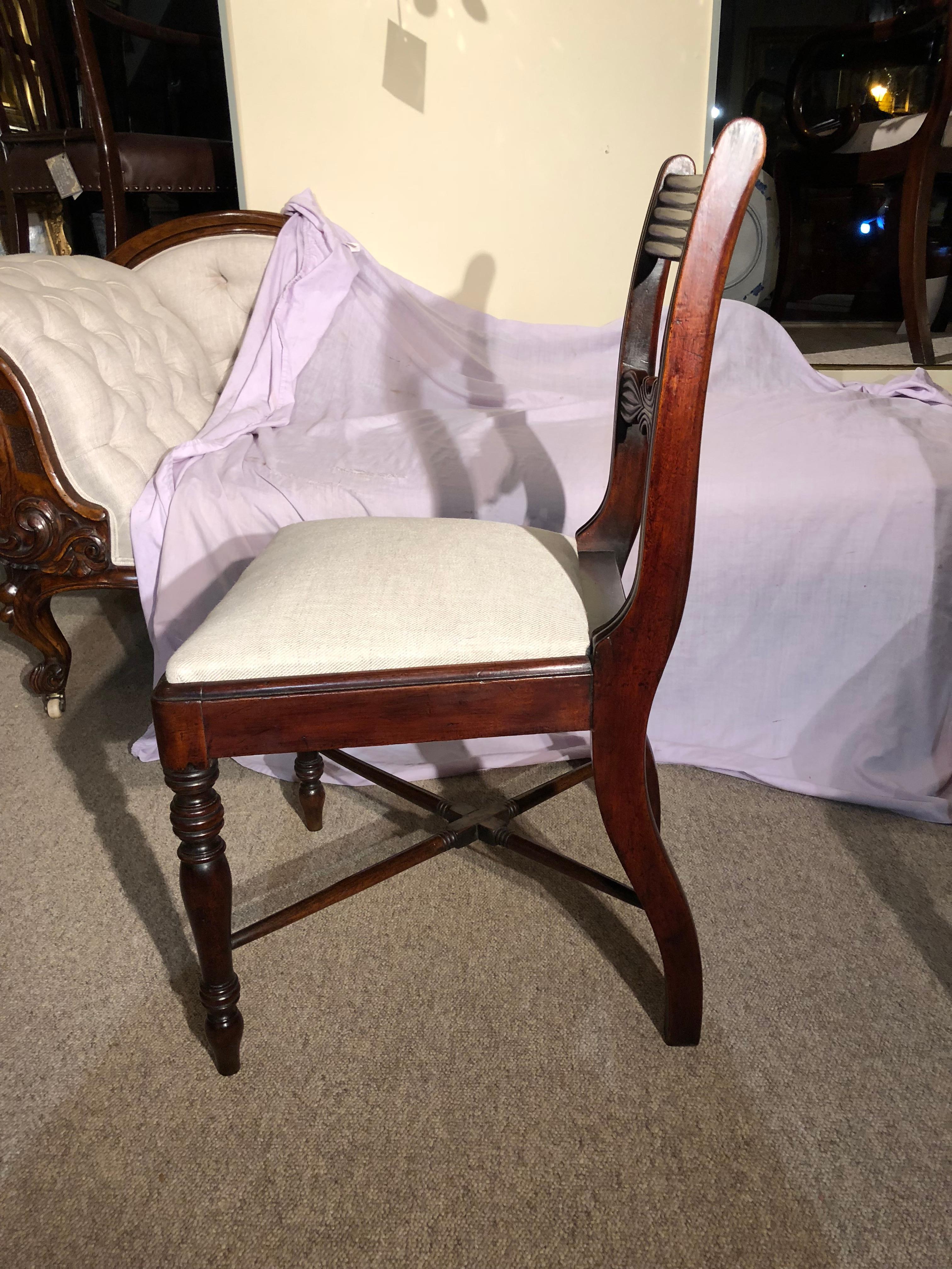 19th Century Set of Six Regency Mahogany Dining Chairs (Englisch)