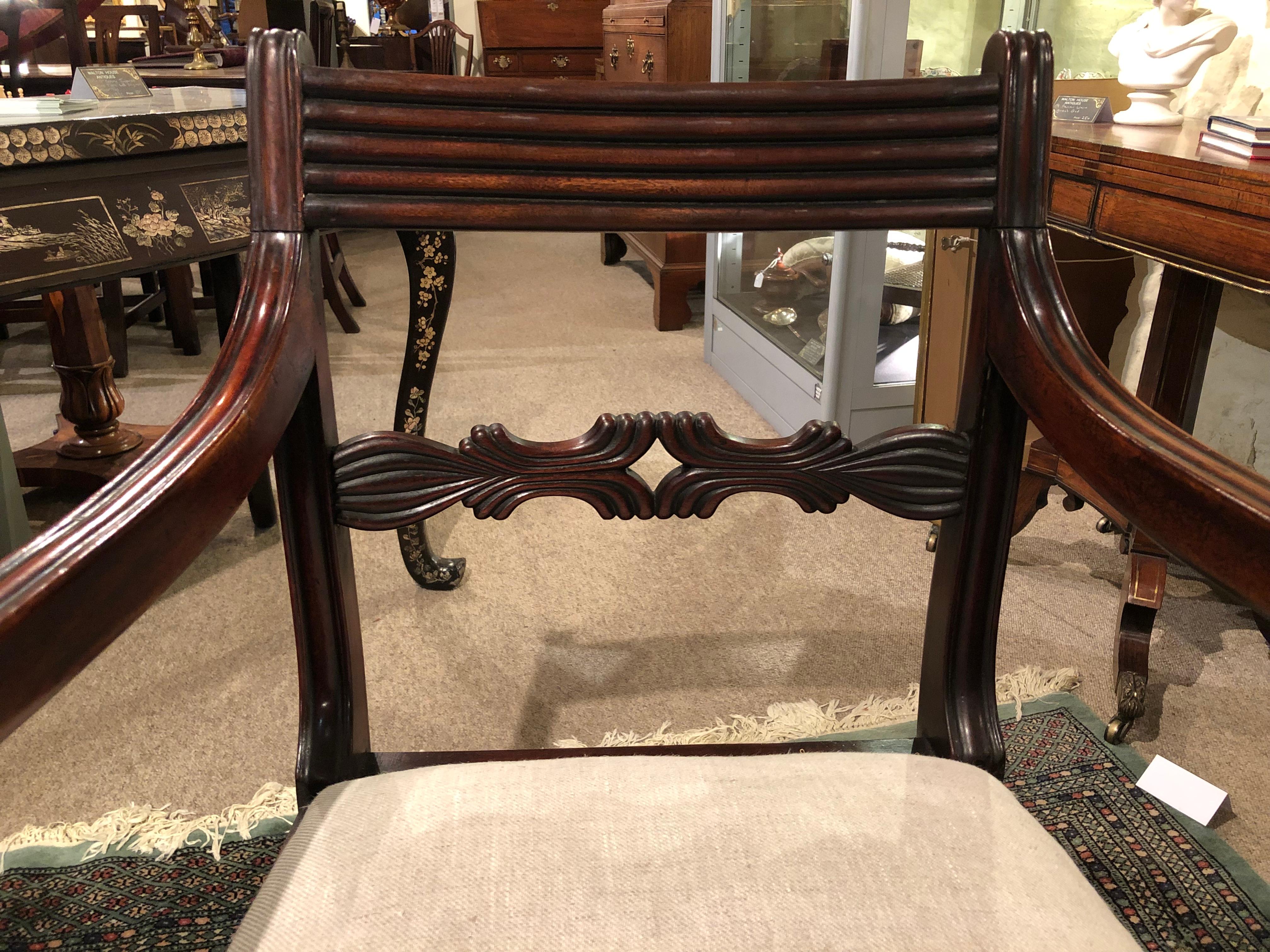 19th Century Set of Six Regency Mahogany Dining Chairs 1