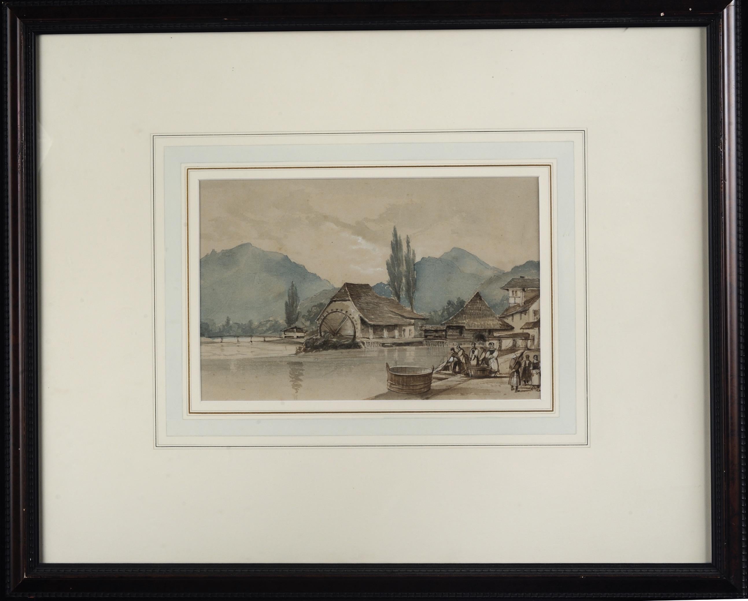 19th Century Set of Six Watercolors Depicting Views of Switzerland In Good Condition In Kensington, MD