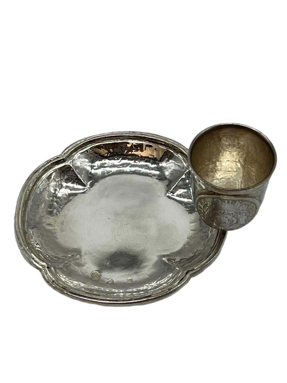 19th Century Set of Sixteen Spanish Sterling Silver Dishes with Bowl Attached For Sale 8