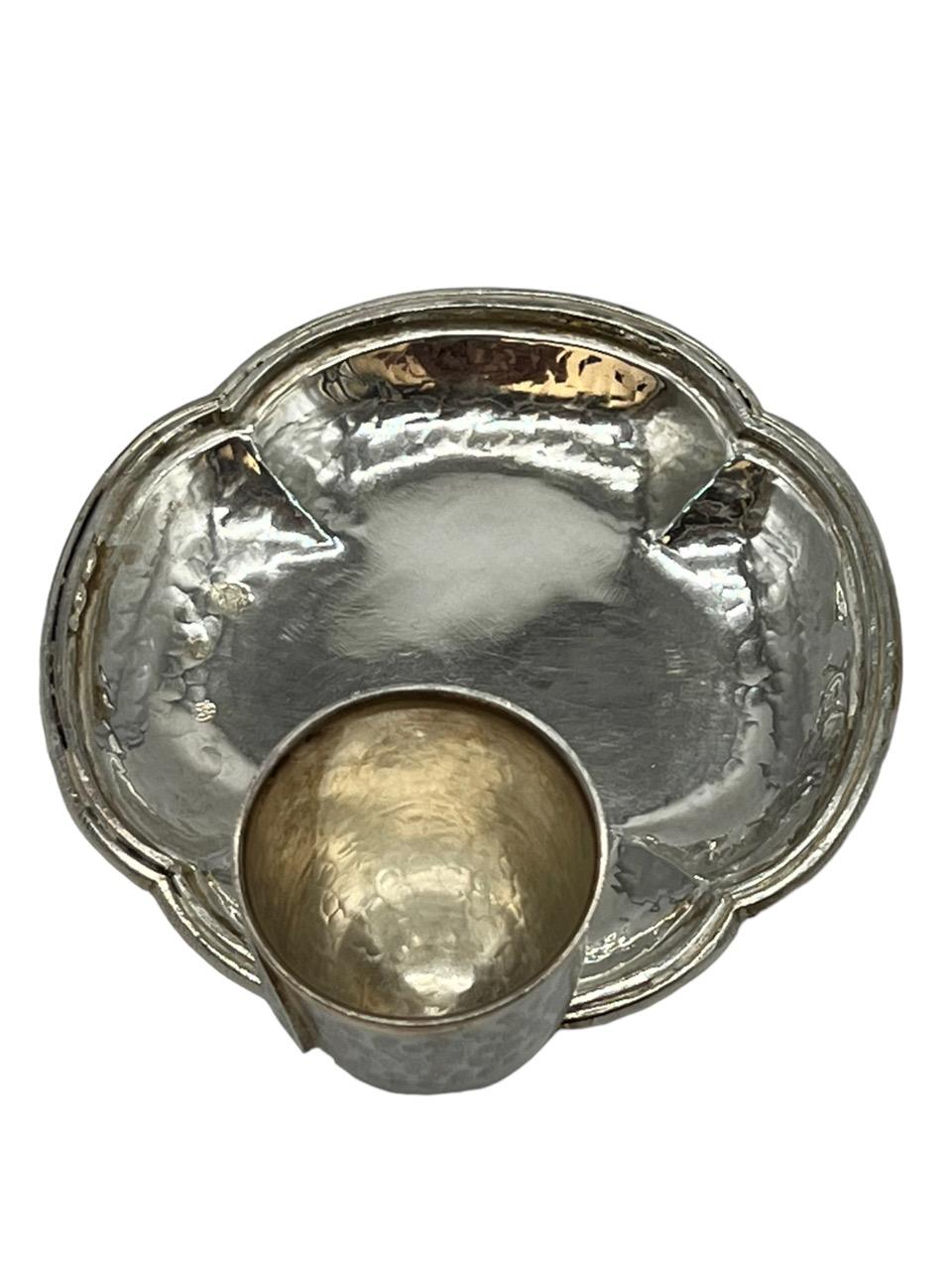 19th Century Set of Sixteen Spanish Sterling Silver Dishes with Bowl Attached For Sale 9