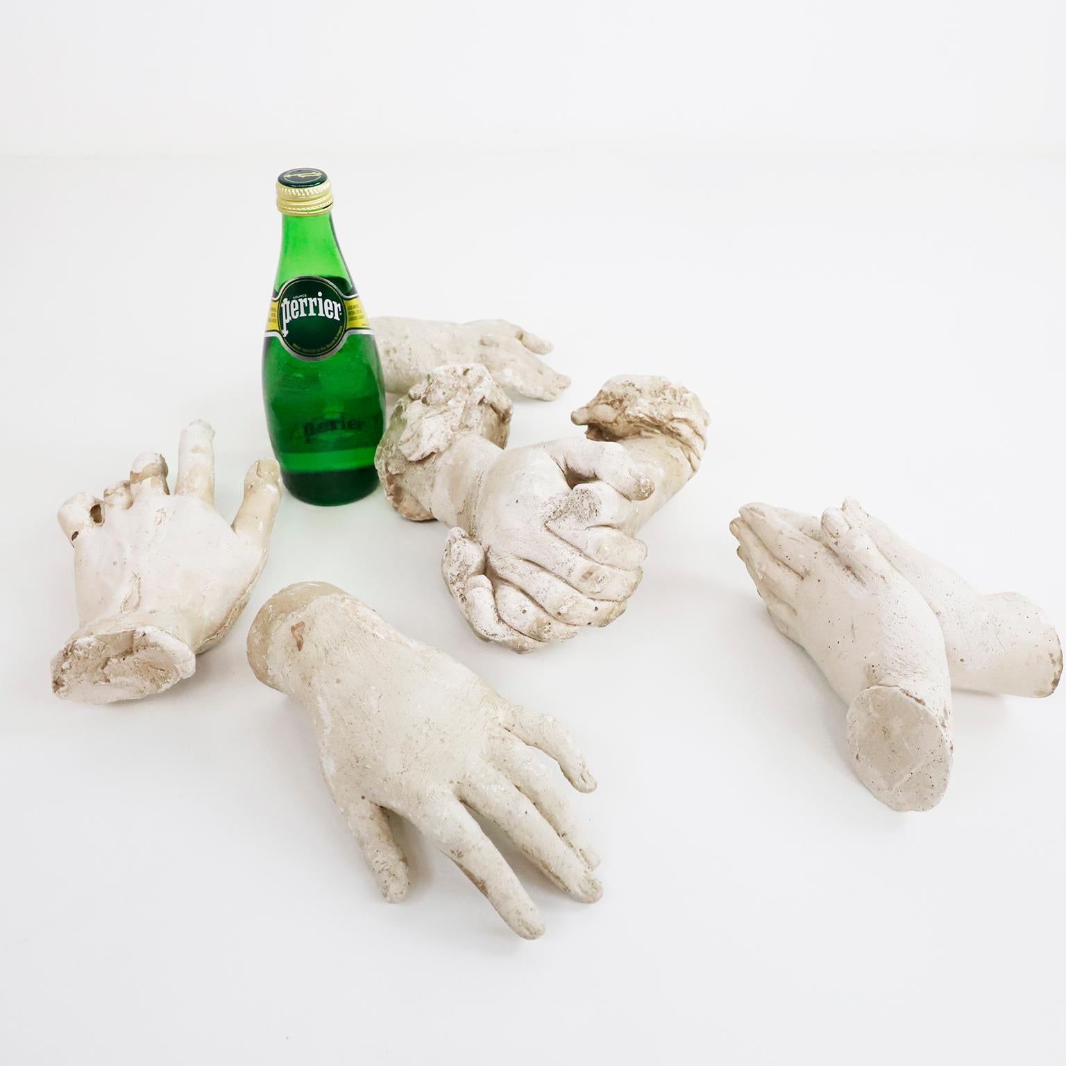 19th Century Set of Study Hands Saint Sculptures 'Set 2' In Fair Condition For Sale In Mexico City, CDMX