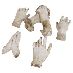 Antique 19th Century Set of Study Hands Saint Sculptures 'Set 2'
