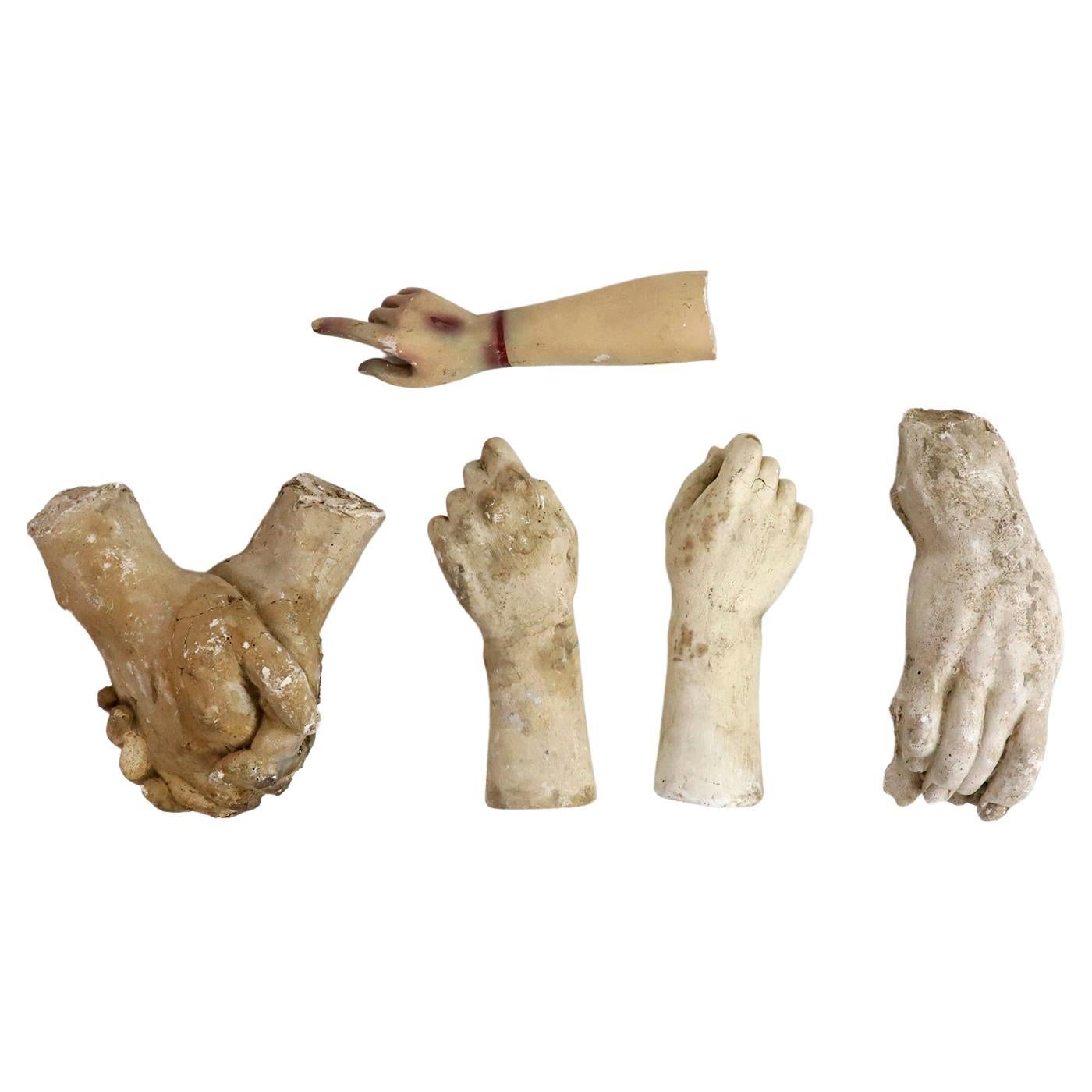 19th Century Set of Study Hands Saint Sculptures 'Set 3'