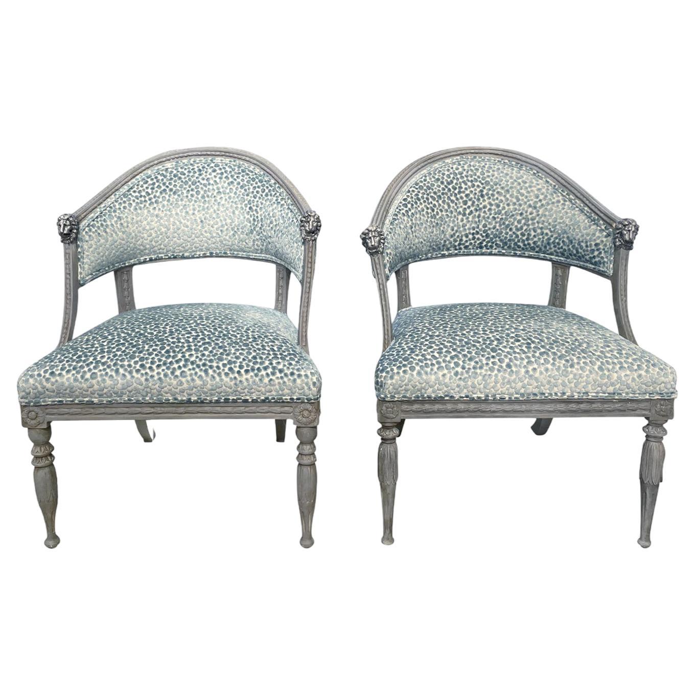 19th Century Set of Swedish Gustavian Armchairs Attributed to Ephraim Ståhl For Sale