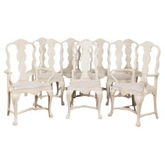 19th Century Set of Ten Swedish Gustavian Dining Chairs
