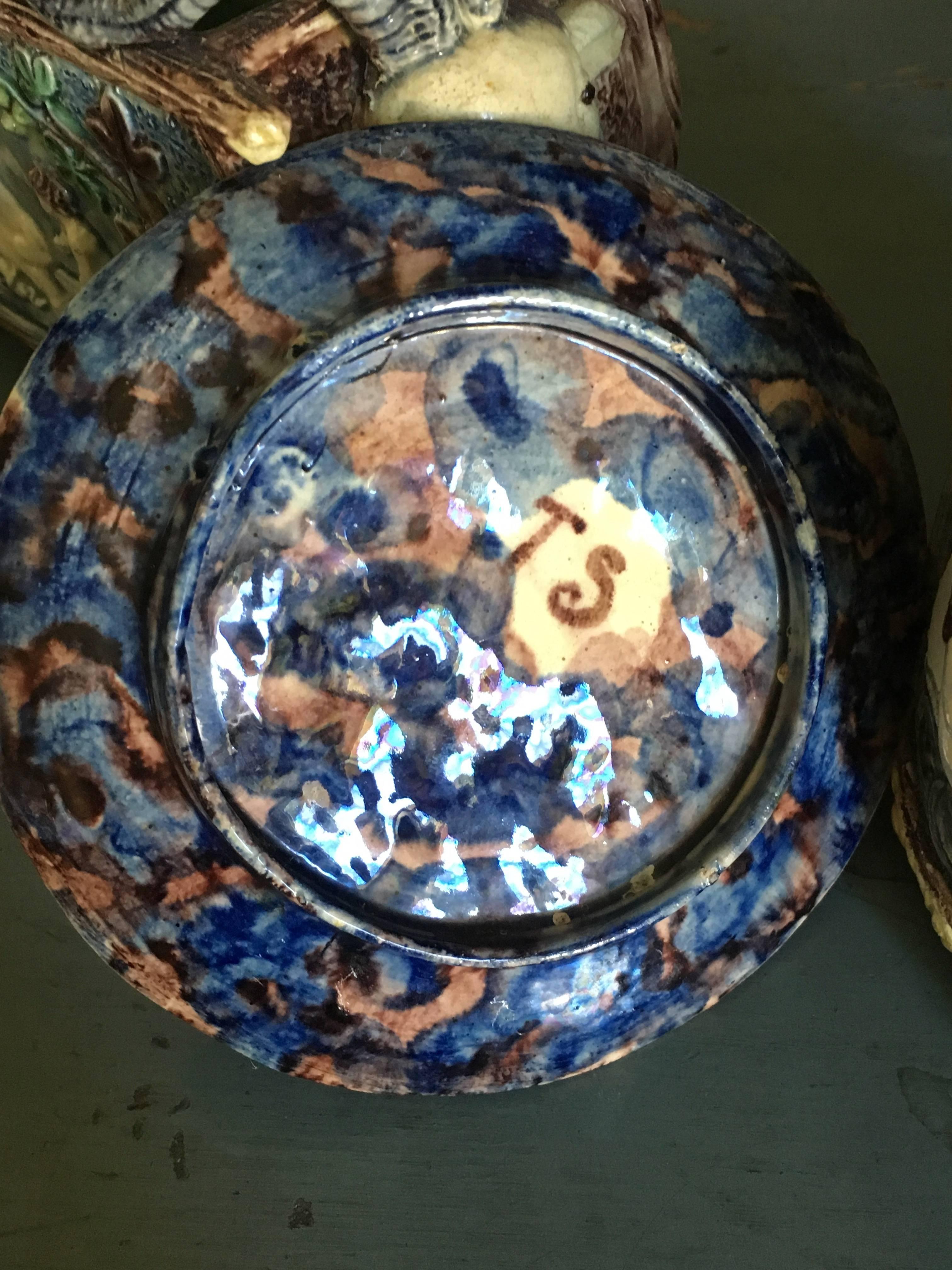 Set di tre Barbotine in ceramica del XIX secolo firmato da Thomas Sergent in vendita 3