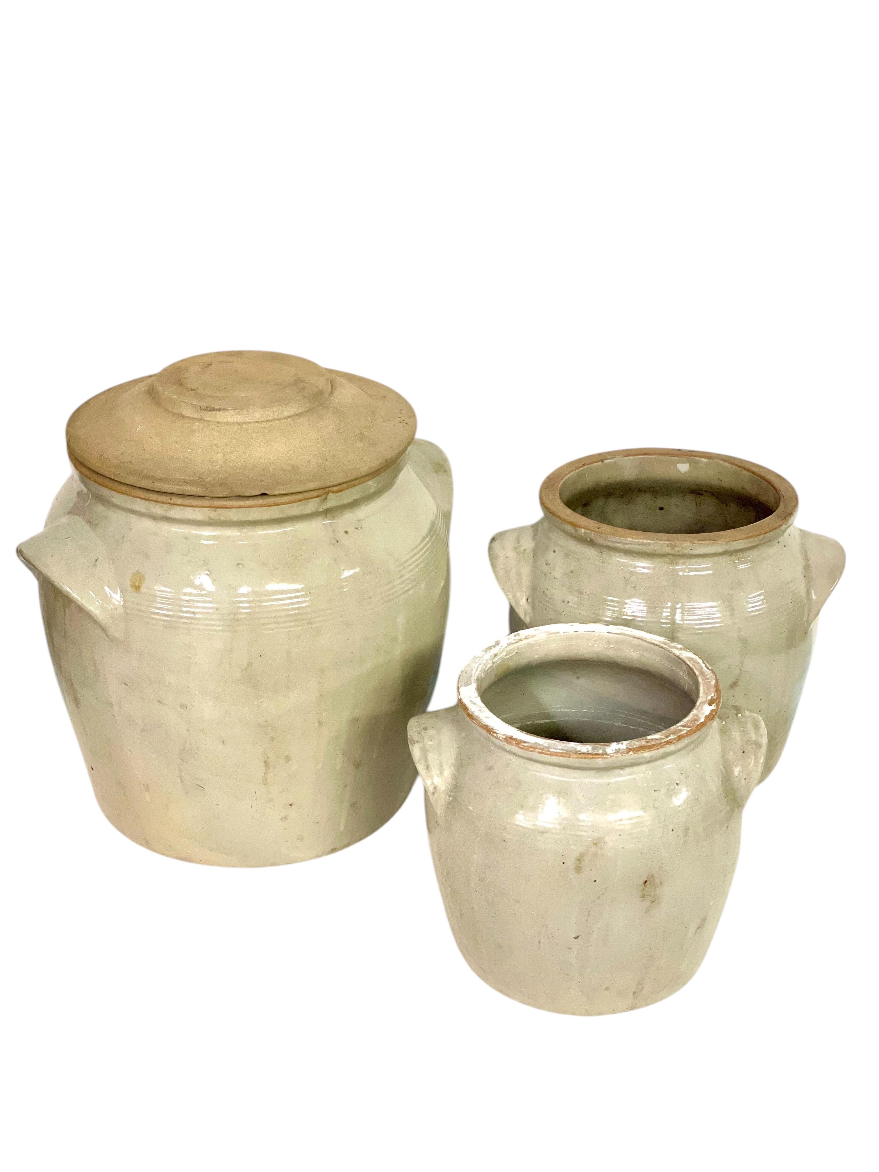 Set di tre vaschette per il confit smaltate del XIX secolo in vendita 7