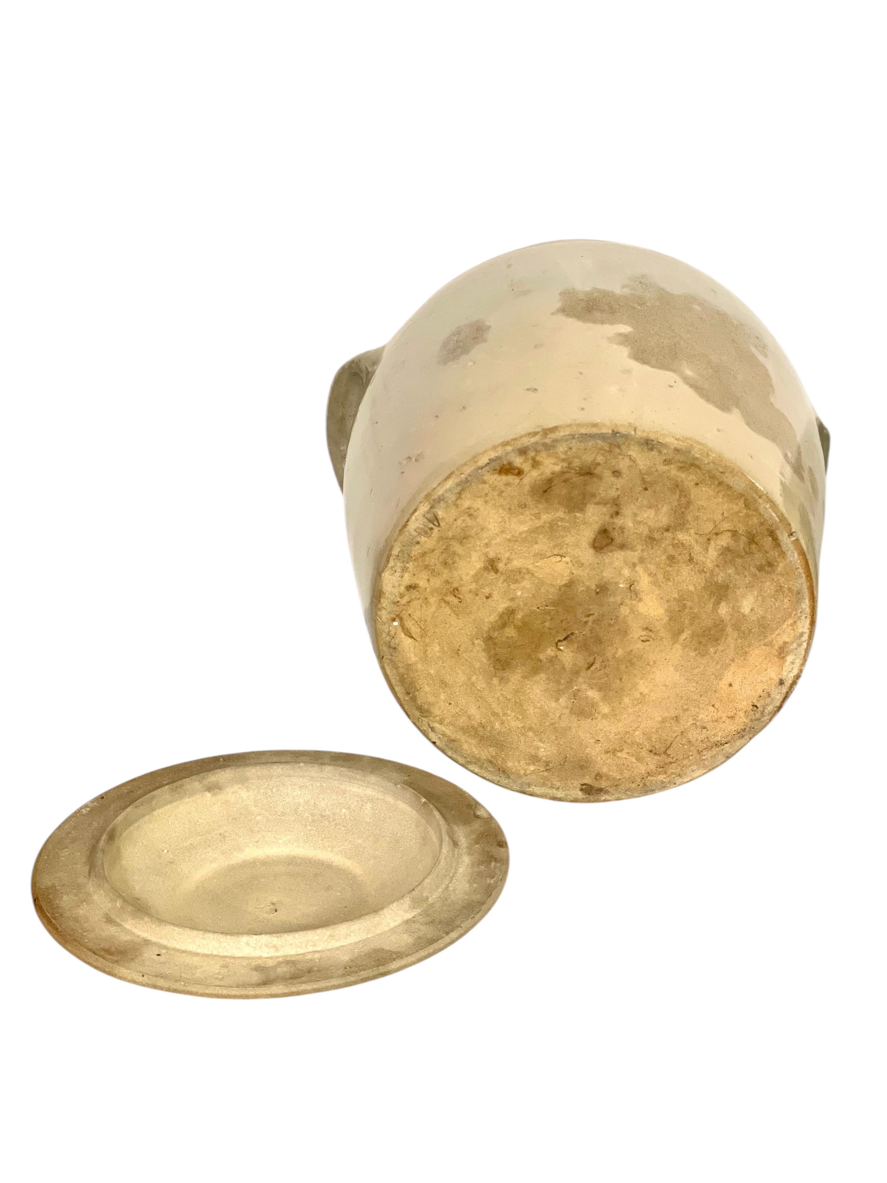 Ceramica Set di tre vaschette per il confit smaltate del XIX secolo in vendita