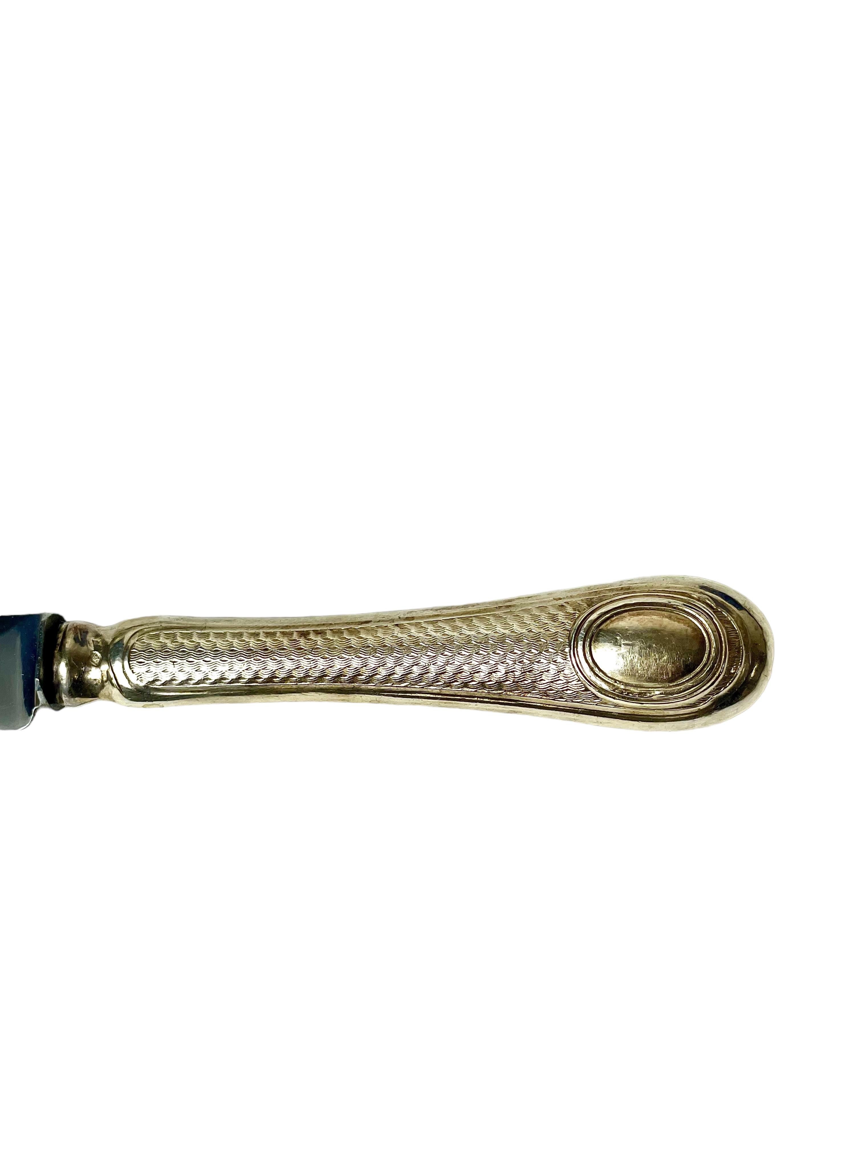 Argent sterling Ensemble de douze couteaux « Entremet » anciens en argent sterling du 19ème siècle en vente