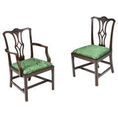 19th Century Set of Twelve Dining Chairs after Thomas Chippendale