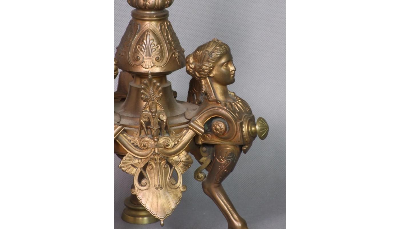 19th Century Set of Two Bronze Candelabras 2