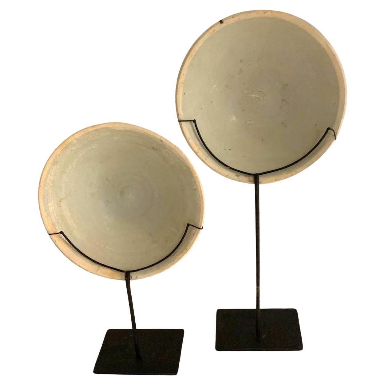 19th Century Set Of Two Cream Bowls On Stands, China