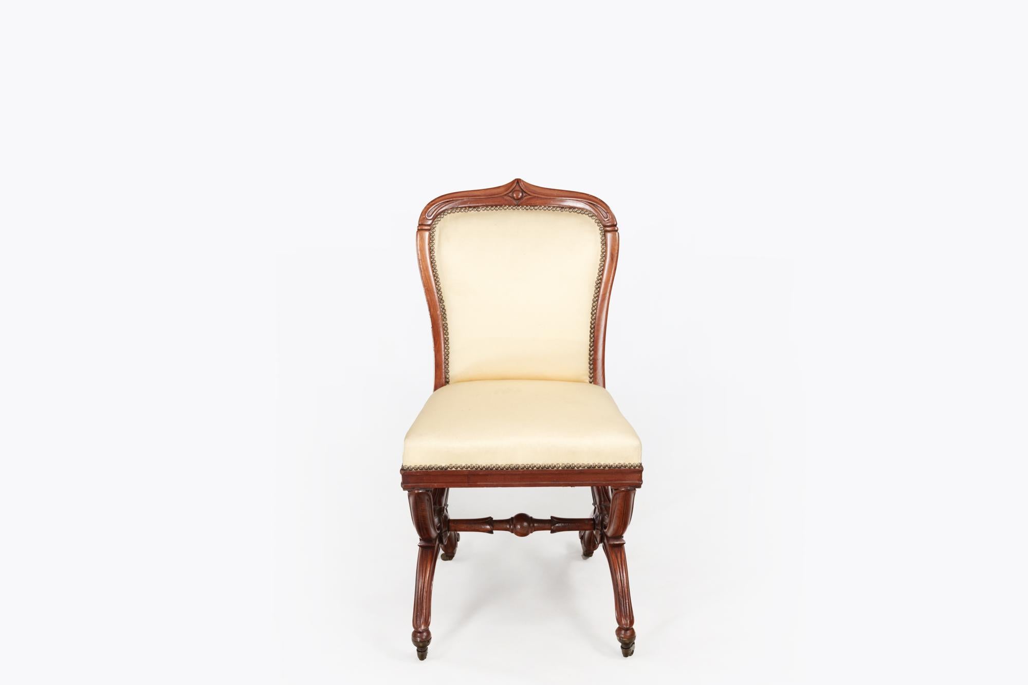 William IV Ensemble de six chaises de salle à manger du 19ème siècle estampillé « Johnstone & Jeanes » en vente
