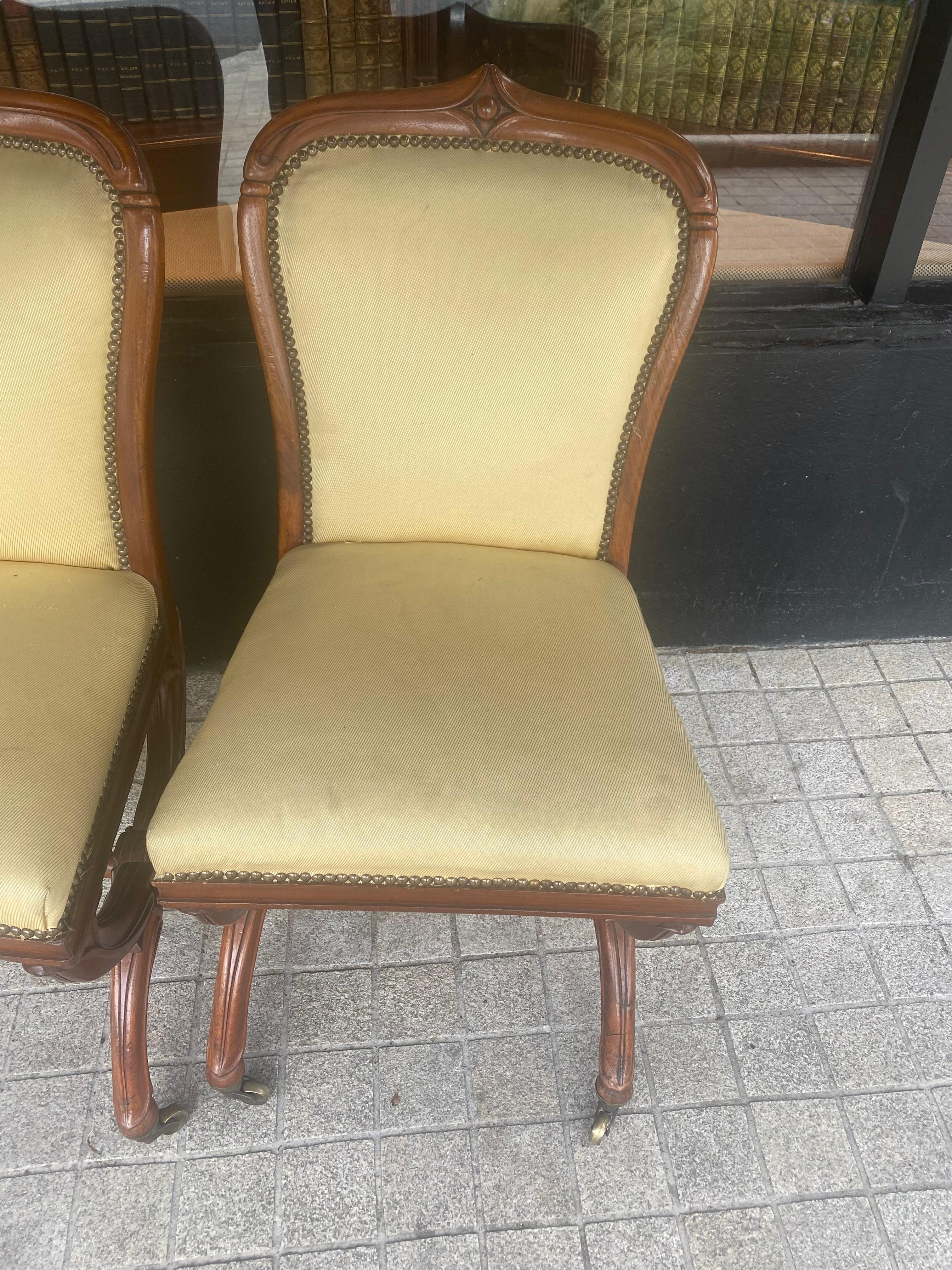 Ensemble de six chaises de salle à manger du 19ème siècle estampillé « Johnstone & Jeanes » en vente 1