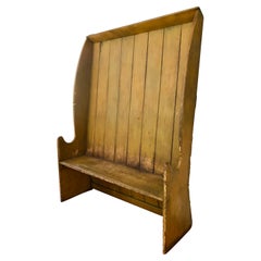 19th Century Settle Original Yellow Paint