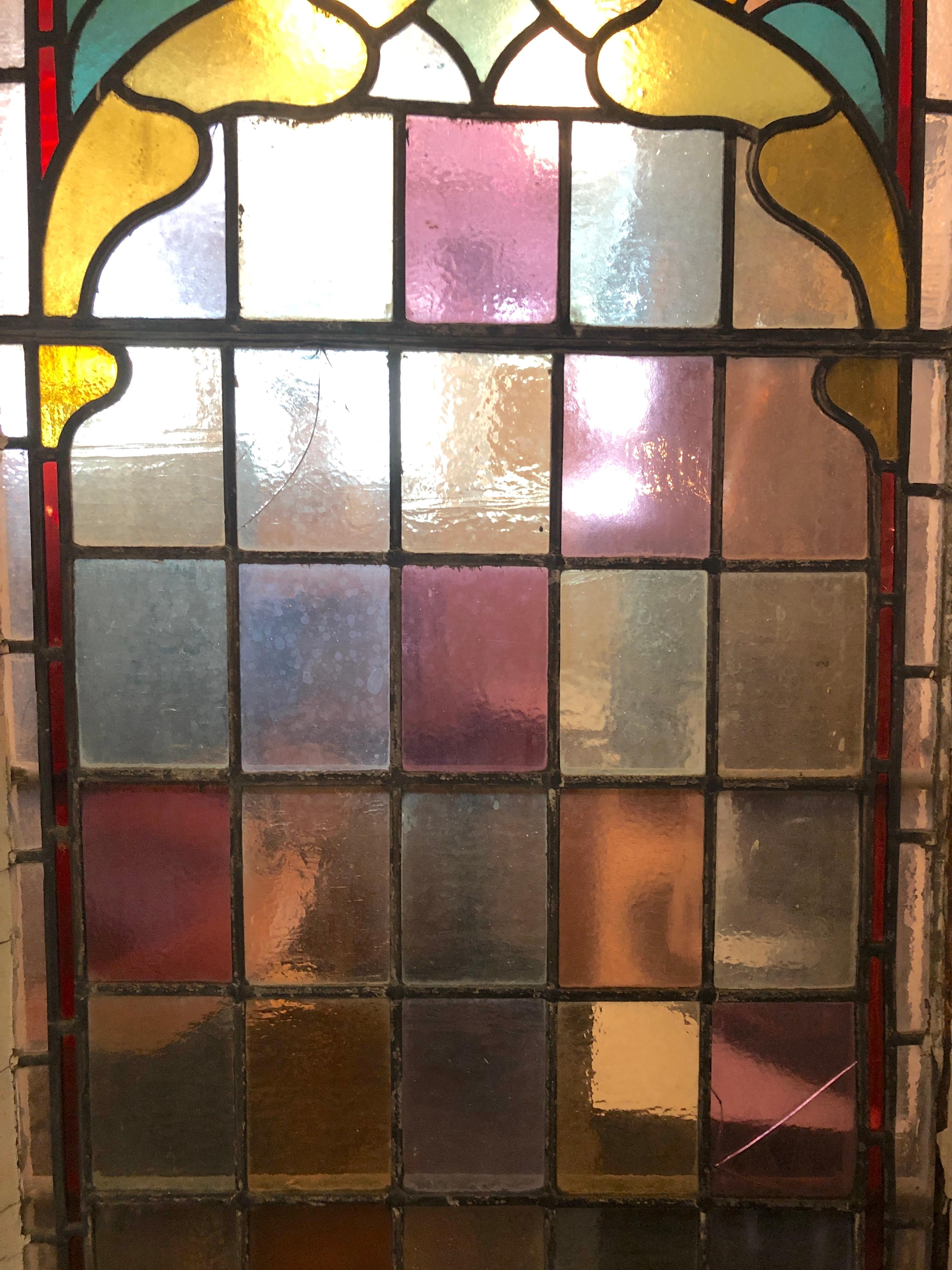 Stained Glass 19th Century Seven Foot Chapel Window 30