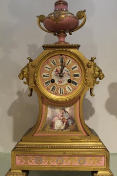 19th Century, Sevre-Style Clock Set, France